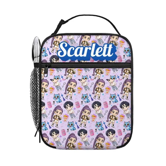 Kpop Demon Hunter Lunch Bag for Kids, Huntrix Lunch Bag