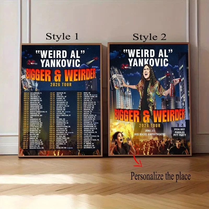 Weird Al Yankovic Bigger & Weirder 2026 Tour Poster