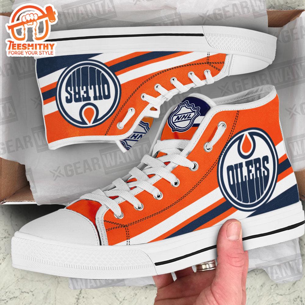 Edmonton Oilers Men's High Top Sneakers