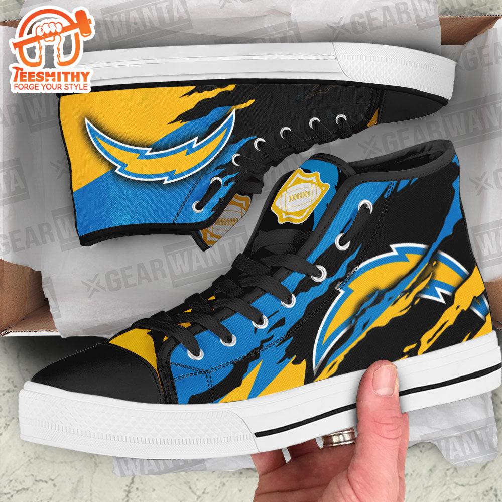 Los Angeles Chargers High Top Shoes For Fans