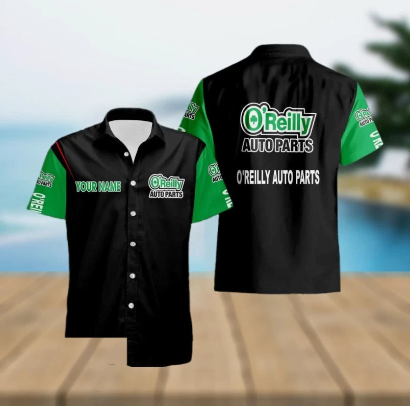 Custom Name o reilly auto parts Logo Trademark 3D Hawaiian Shirt For Men And Wom