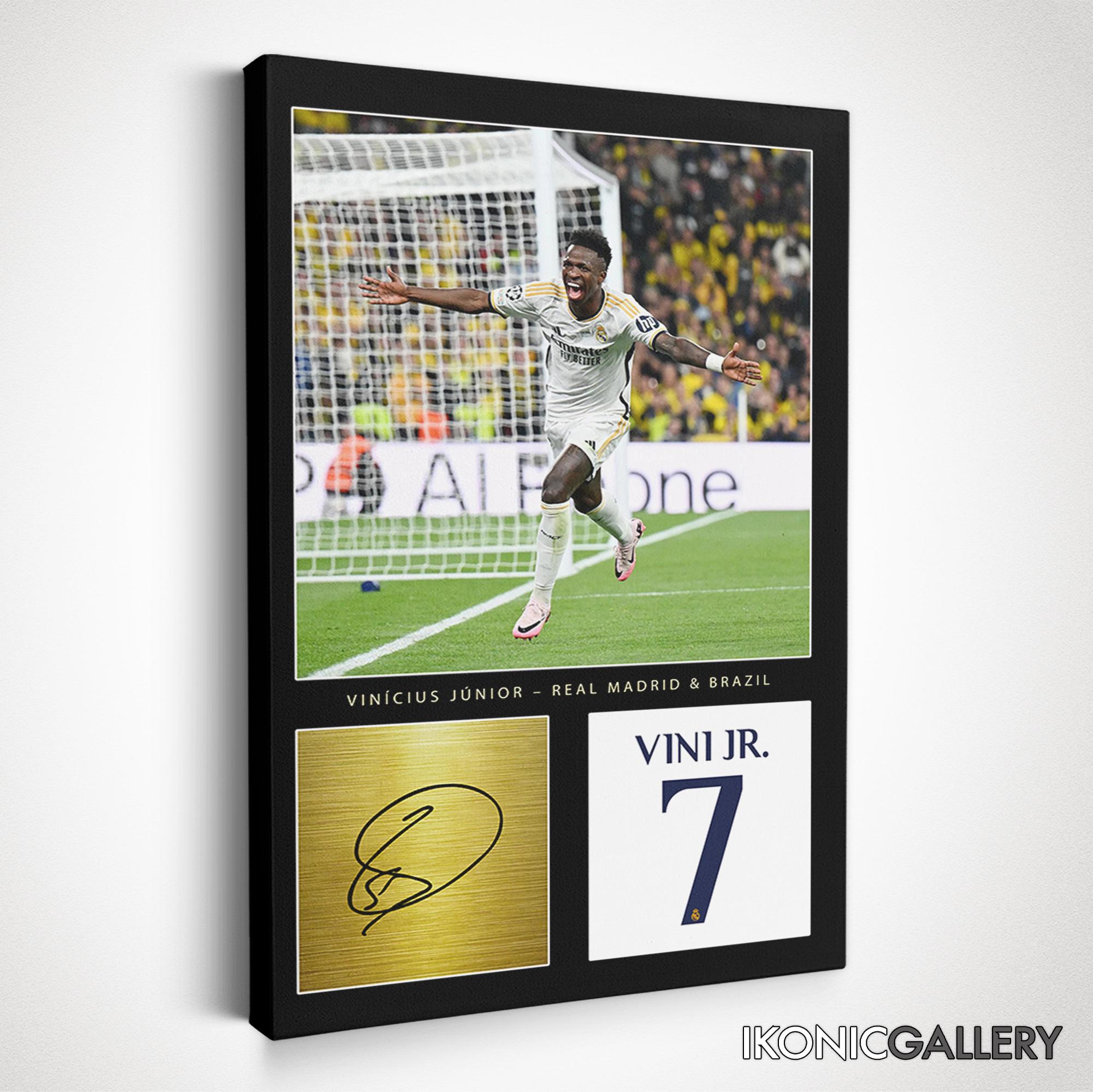 Vincius Jnior Canvas Art, Vini Jr Soccer Wall Art, Player Poster
