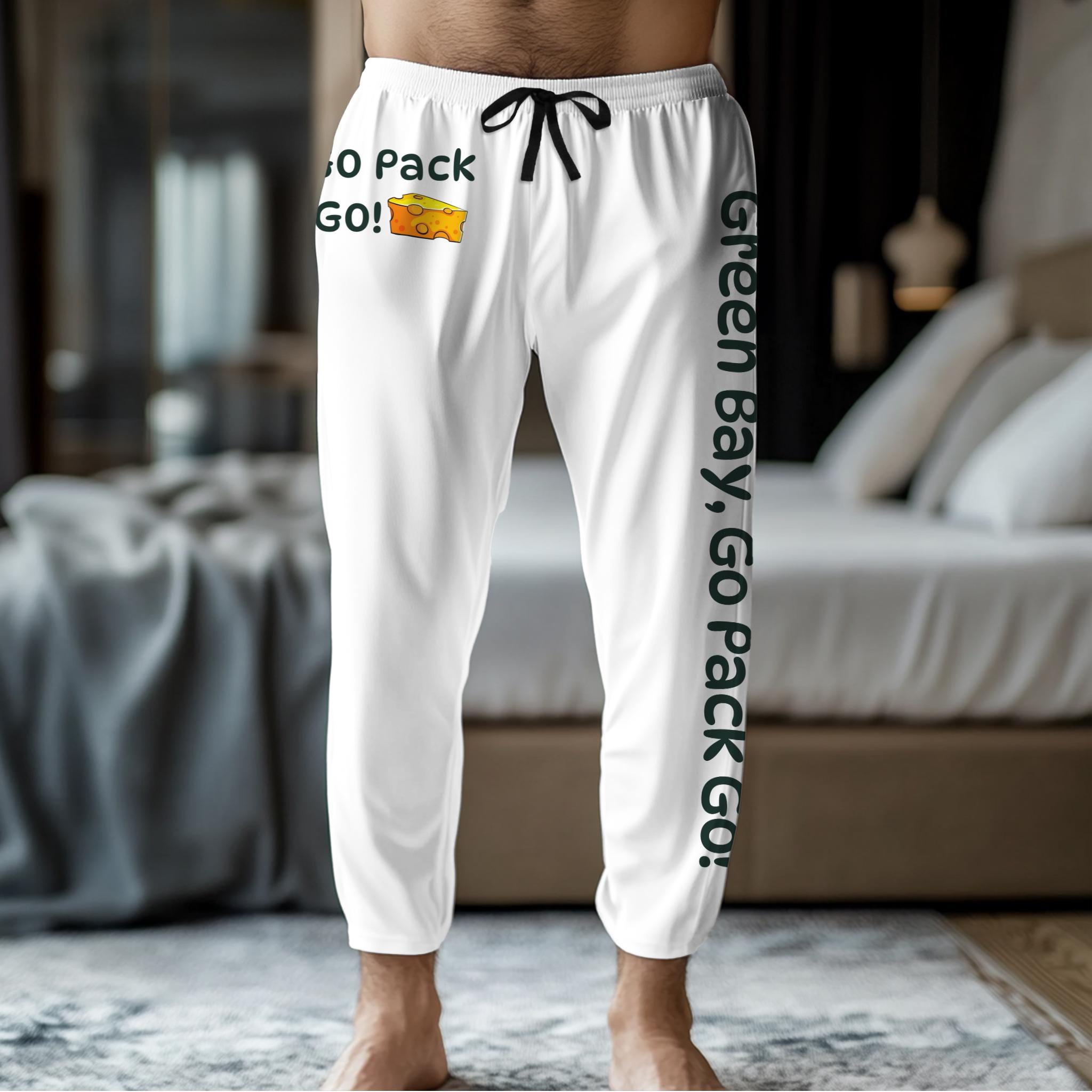 Go Pack Go Pajama Pants, Green Bay Pajamas Women, Green Bay Pajamas Men, Packer Pajamas Fan Gift, Pajama Pants, Gift for Him, Gift for Her