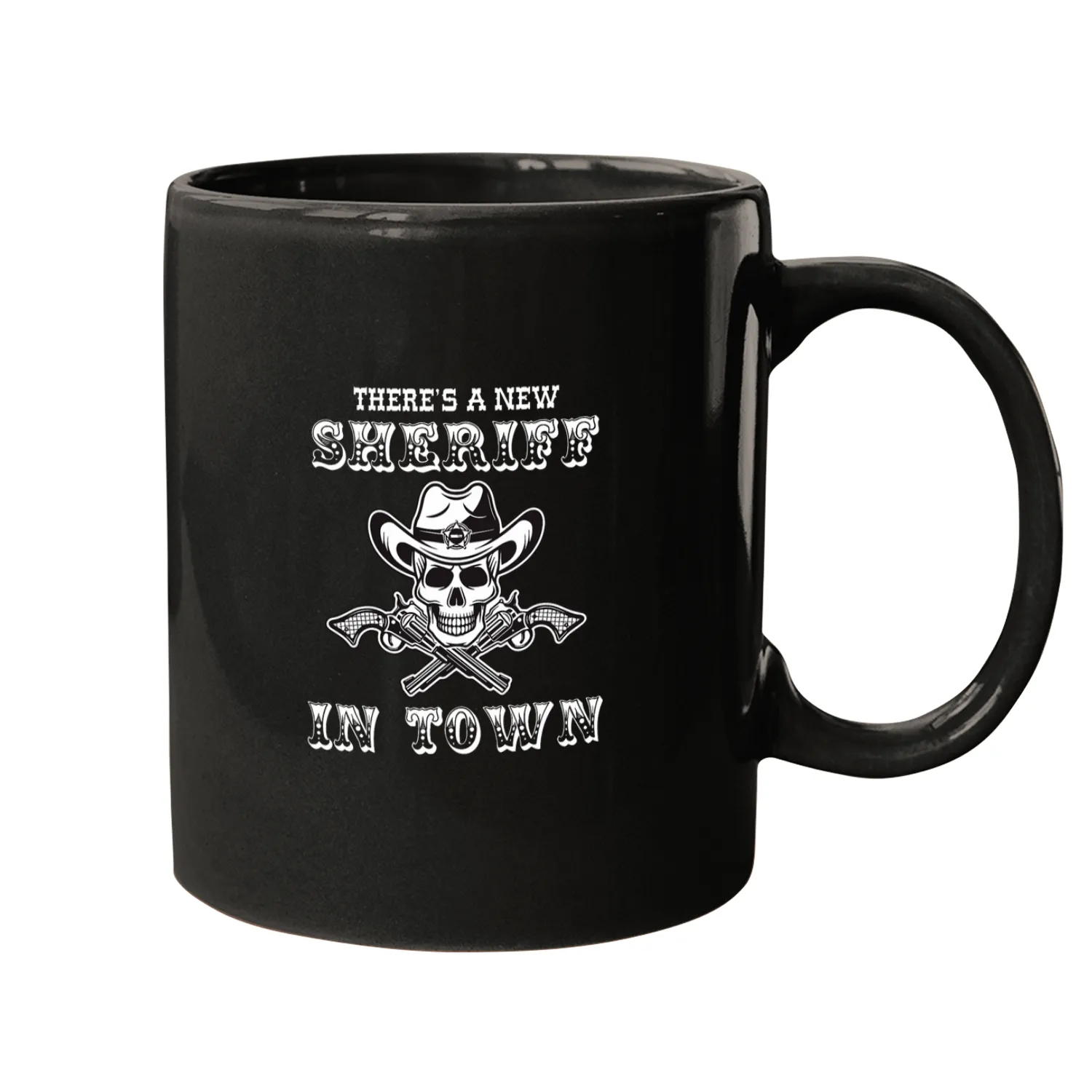 New Sheriff in town beware the Sheriff star and his pistols Mugs