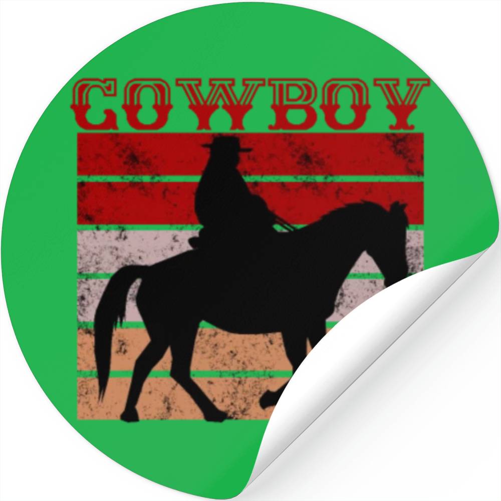 Cowboy Rodeo Horse Gift Country Western Horse Ride Stickers