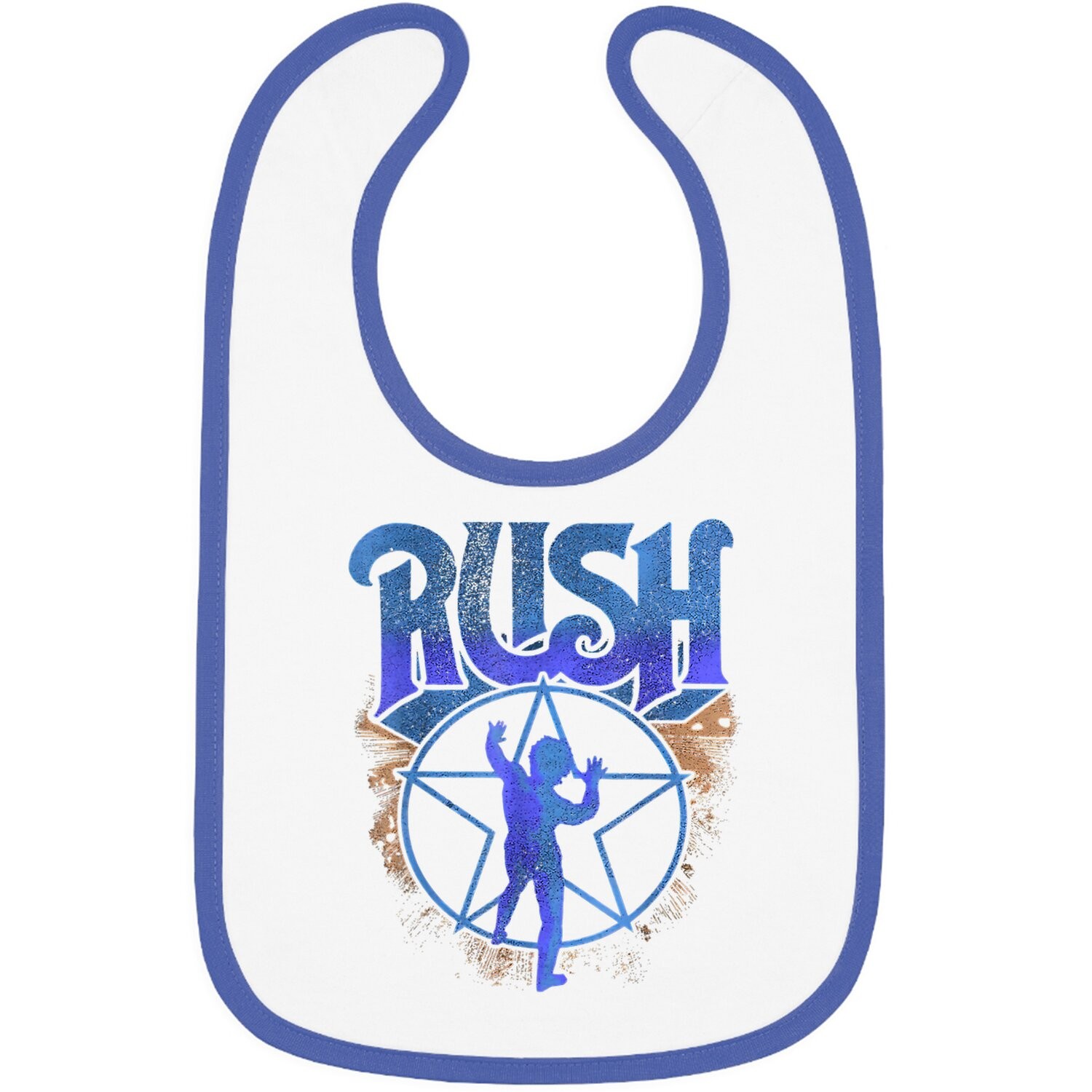 Graphic Rush Bib Music Band Love Starman Baby Bib