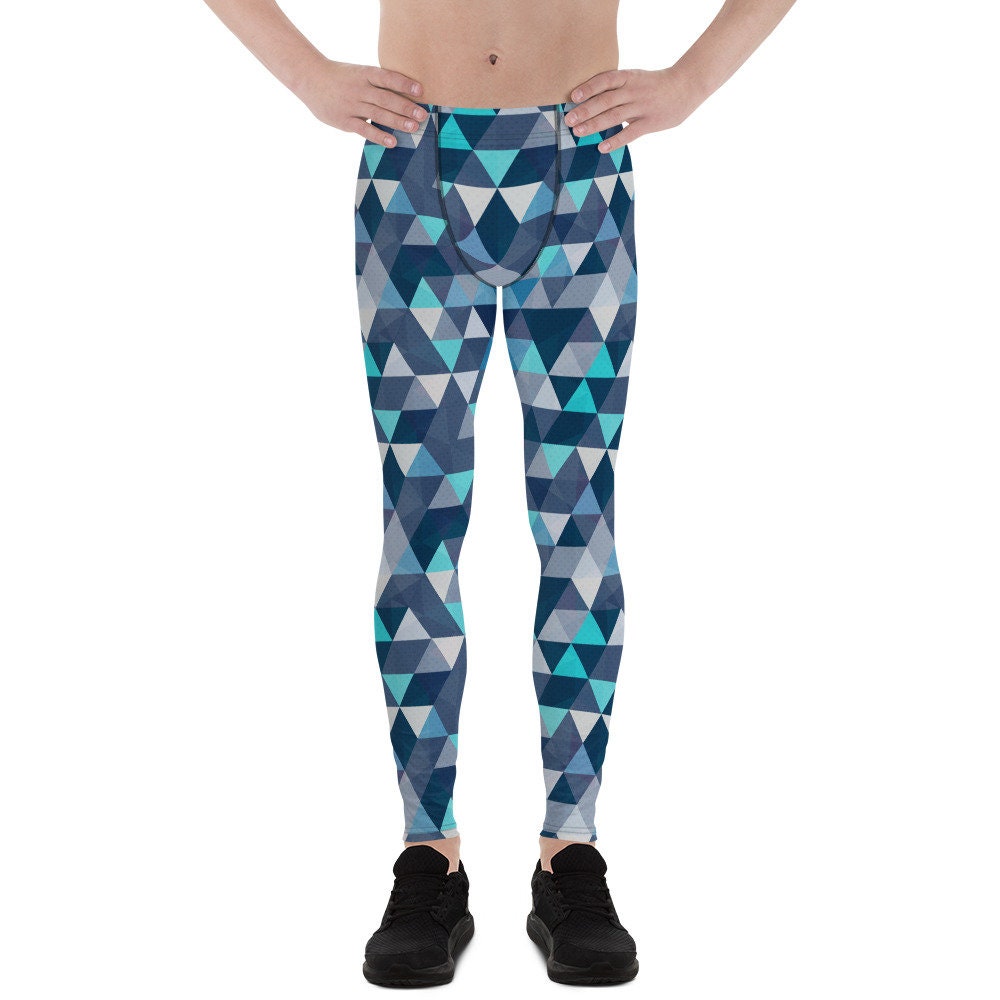 Geometric Mens Leggings - Geometric Meggings, Geometric Mens Tights Great For Mens