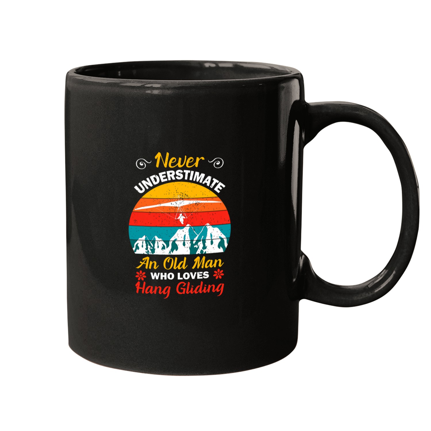 Mens OLD MAN LOVES HANG GLIDING Mugs