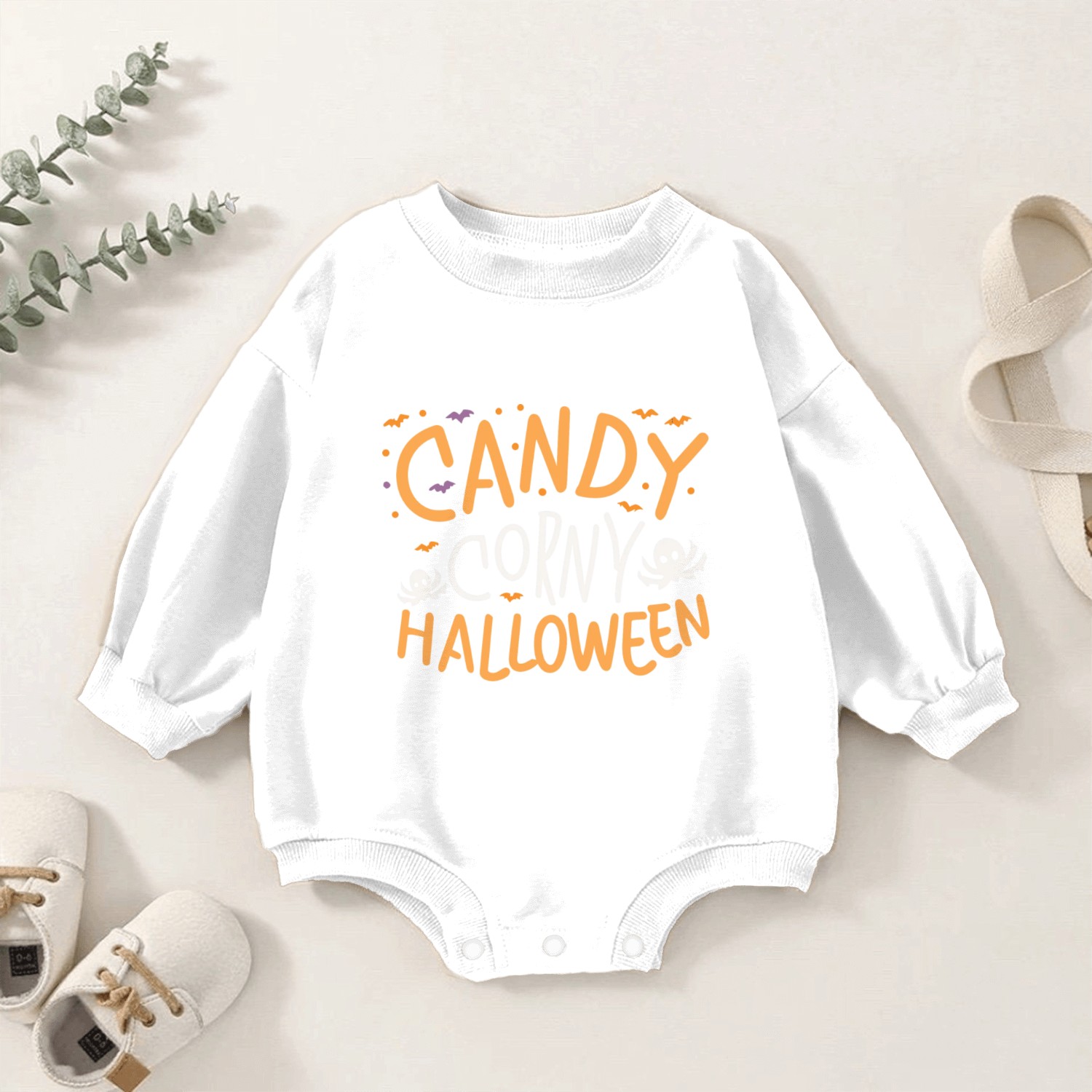 Candy Corny Halloween Baby Romper Sweatshirts