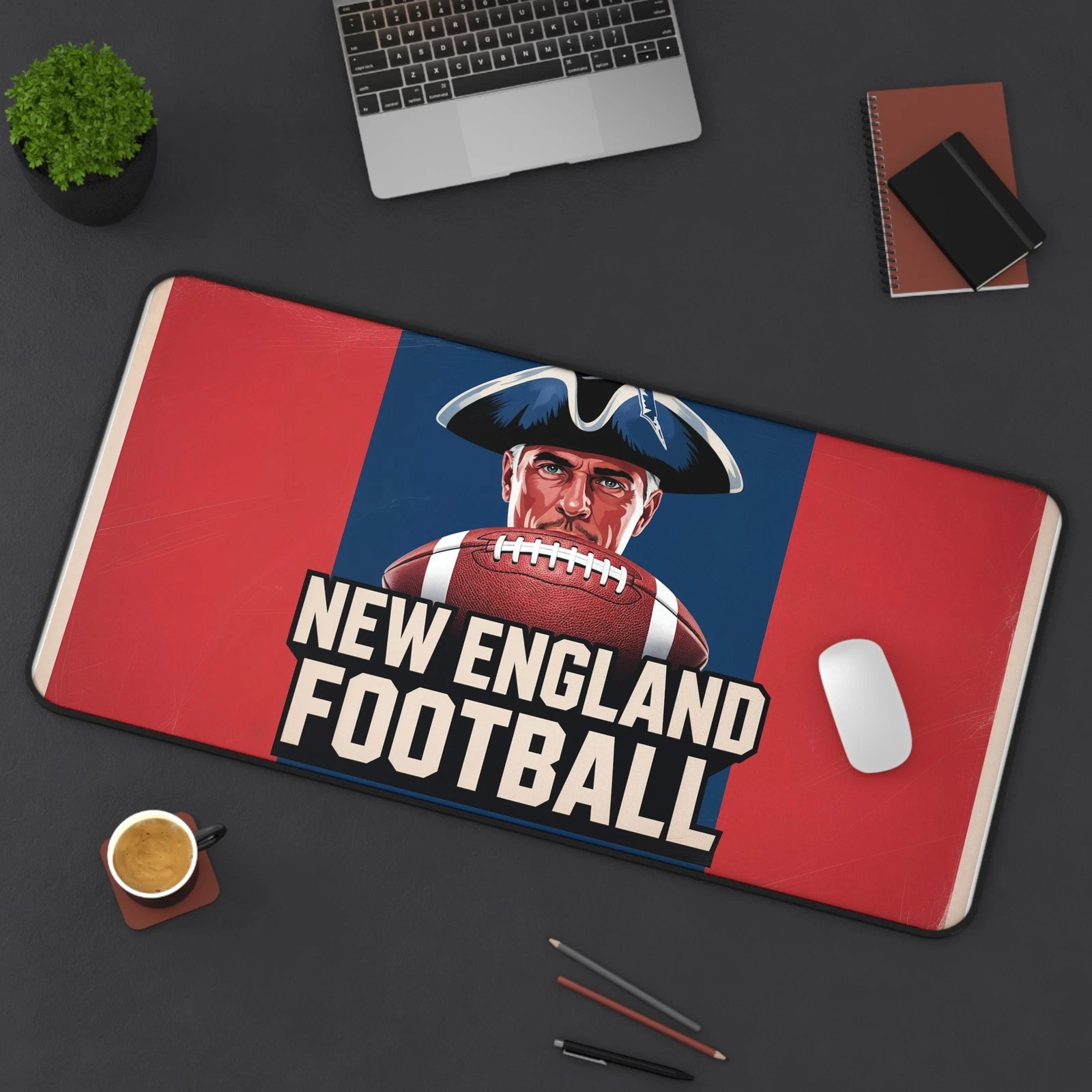 New England Football High Def Print Non Slip Desk Mat Office Home football