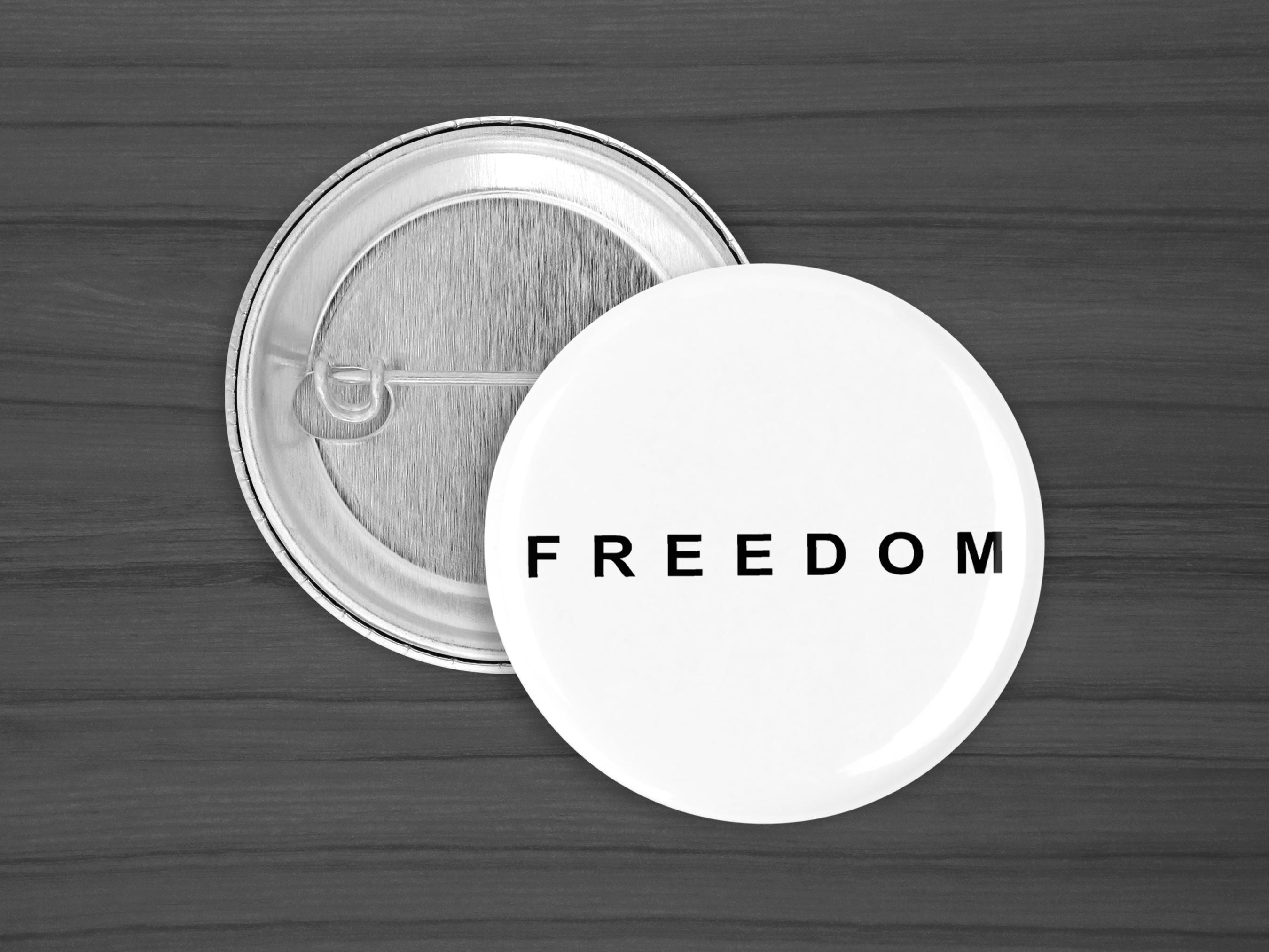 Freedom Charlie Kirk Pinback Button Political Pin
