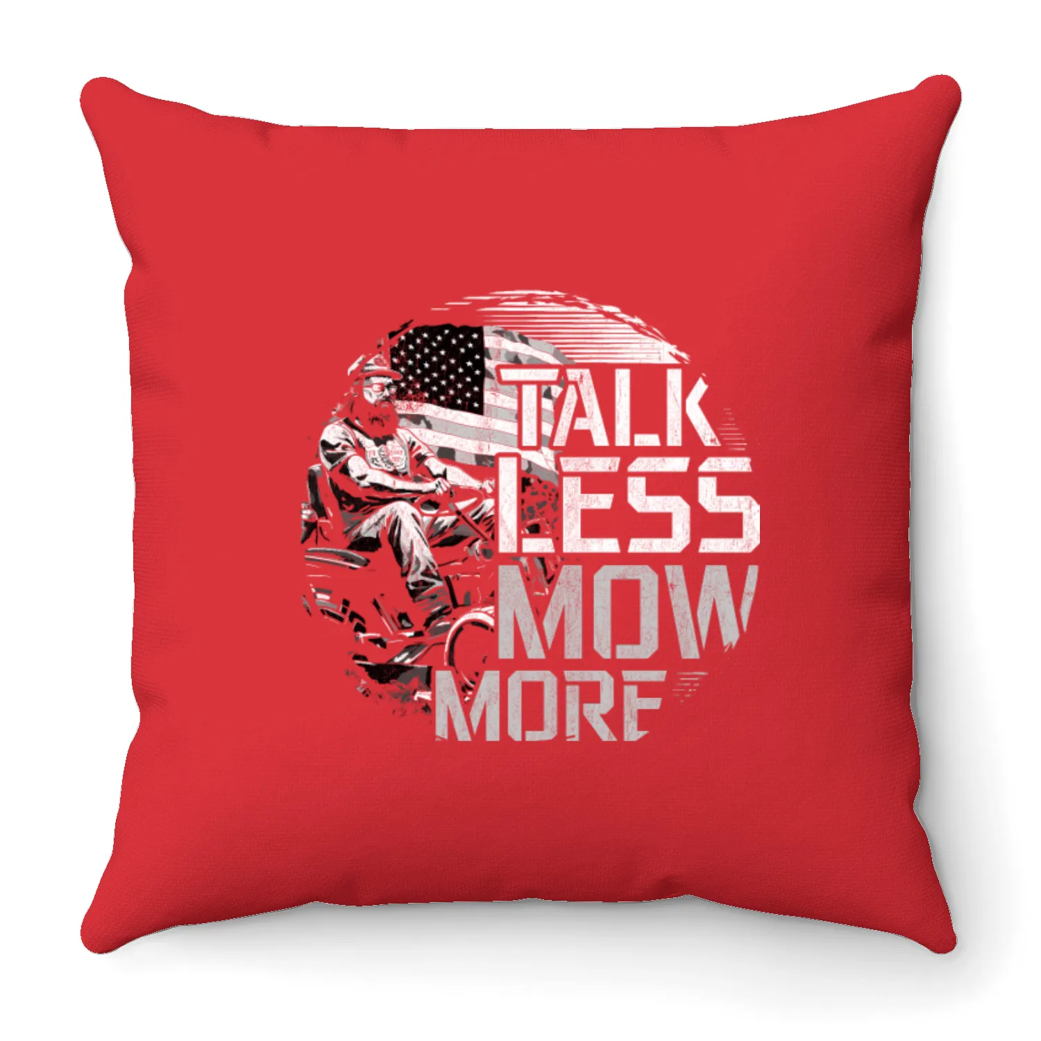 Lawn Mower Racing Talk Less Mow More Throw Pillows
