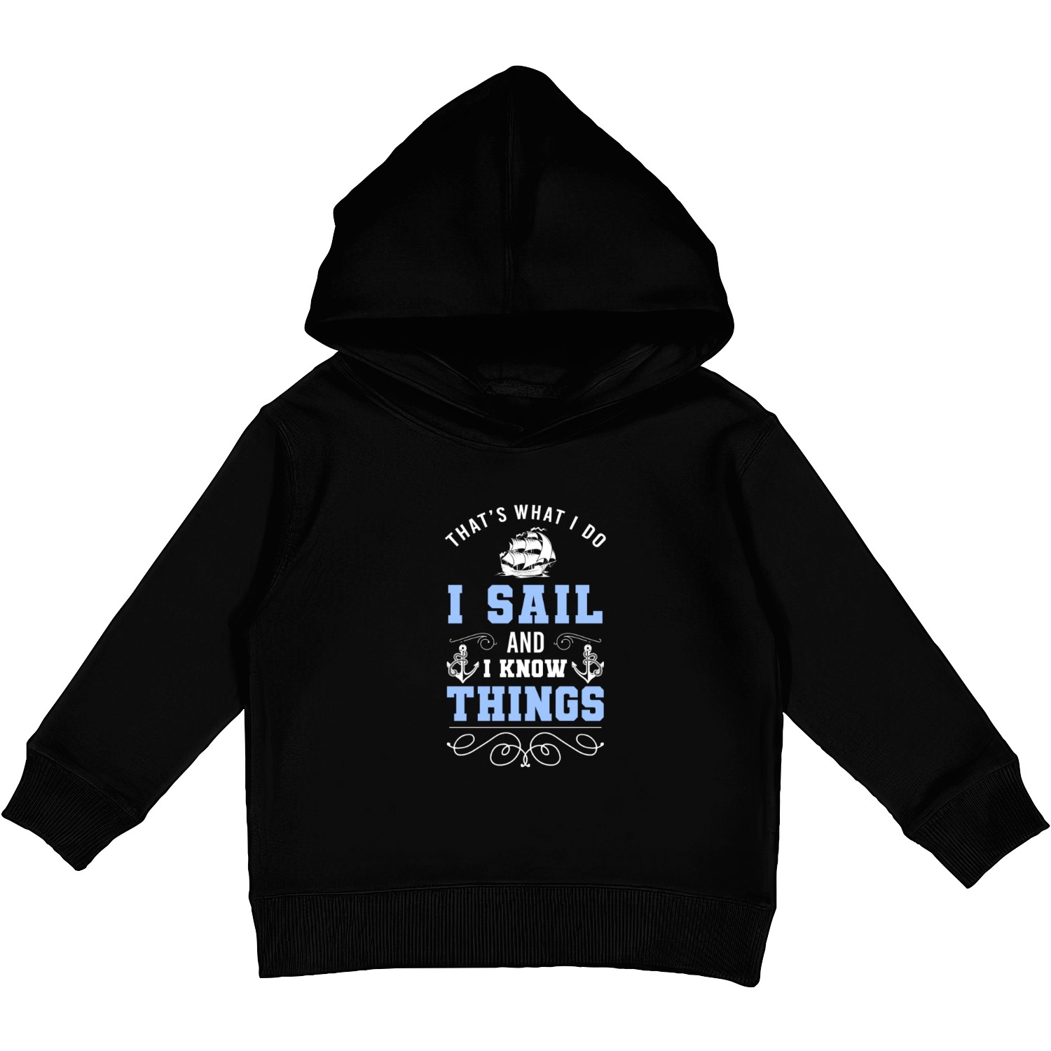 Sailing Ship Boat Waves Kids Pullover Hoodies
