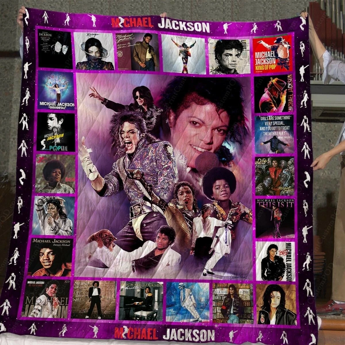 Michael Jackson King of Pop Quilt Blanket for Fans and Birthdays