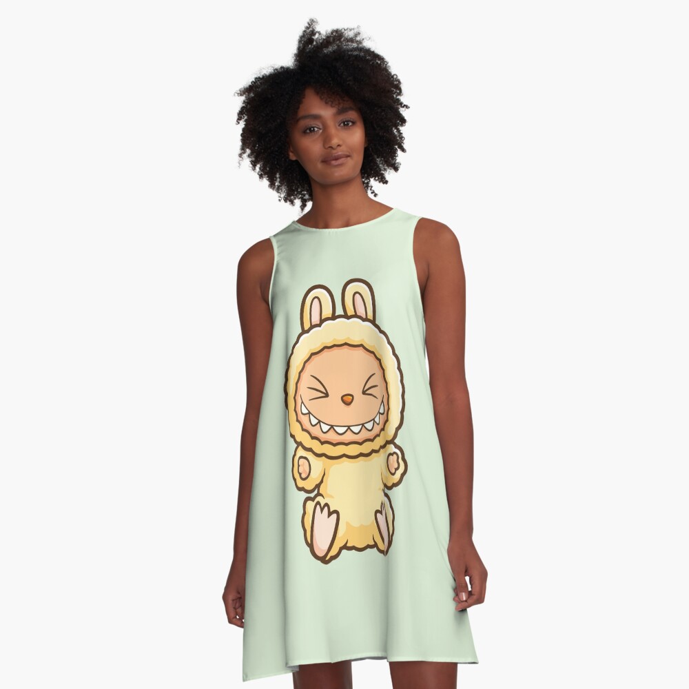 Cute Labubu A-Line Dress, Gift for Her