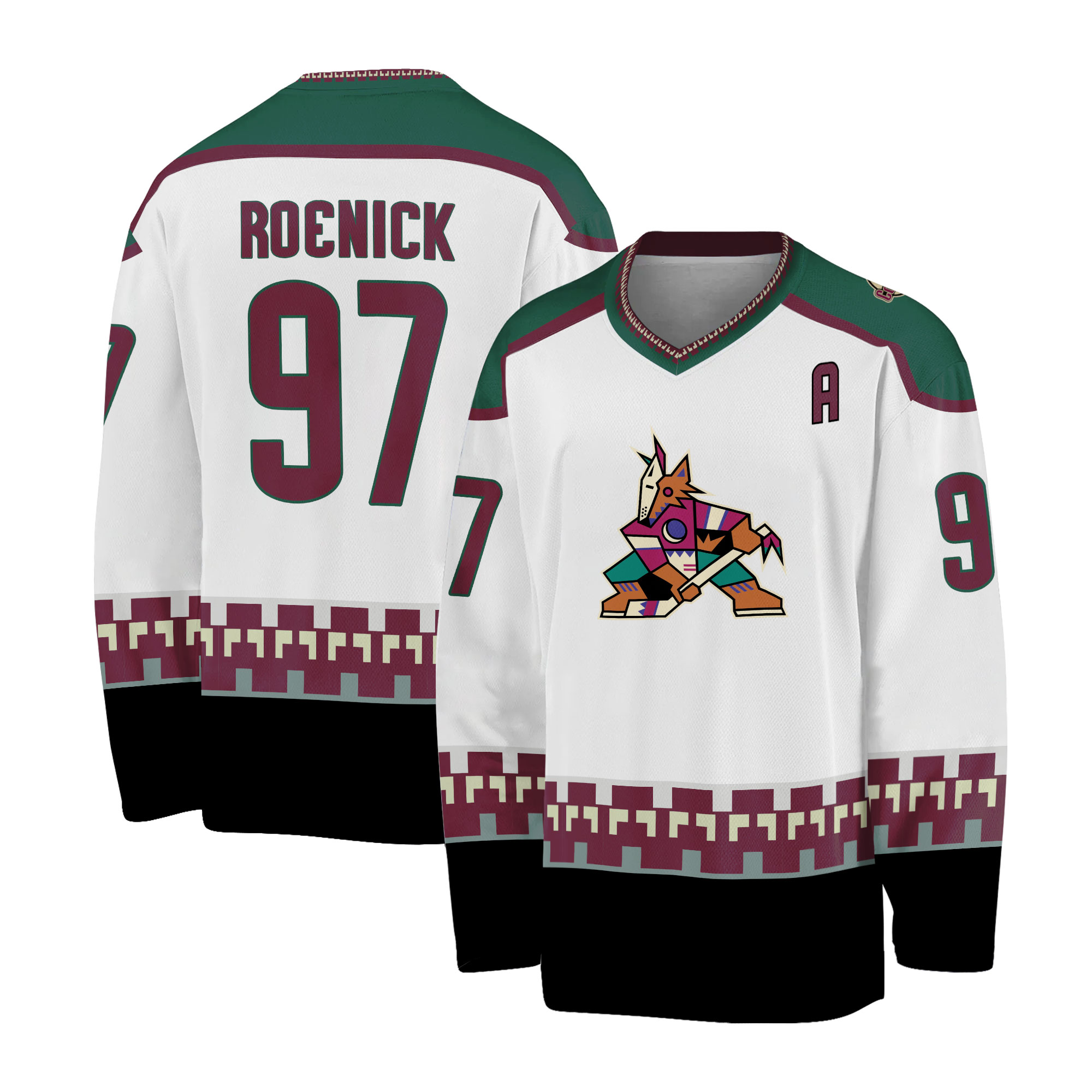 Vintage NHL CCM Phoenix Coyotes Hockey Team Jerseys Tee Printed Fashion