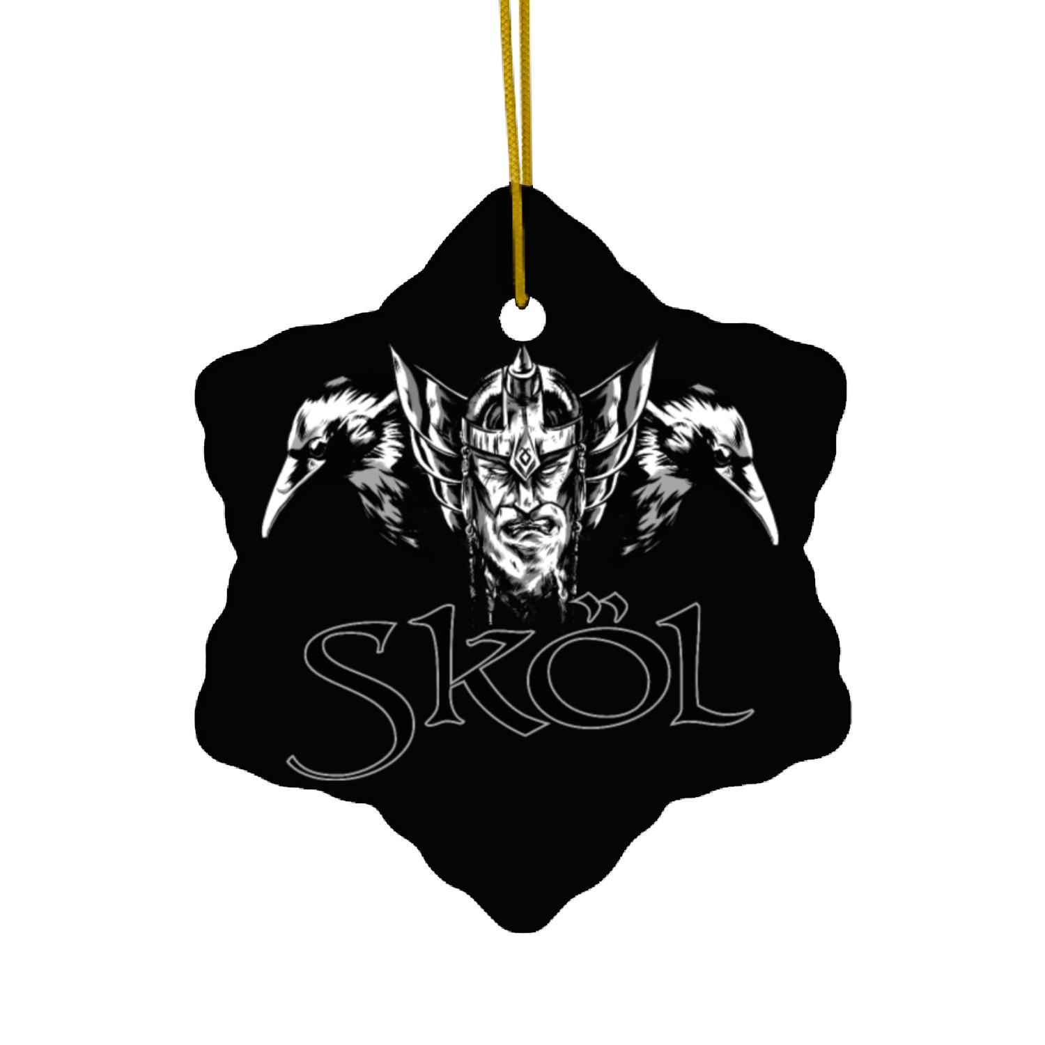 Vikings With Saying Skol Viking Gentlemen Ceramic Ornaments