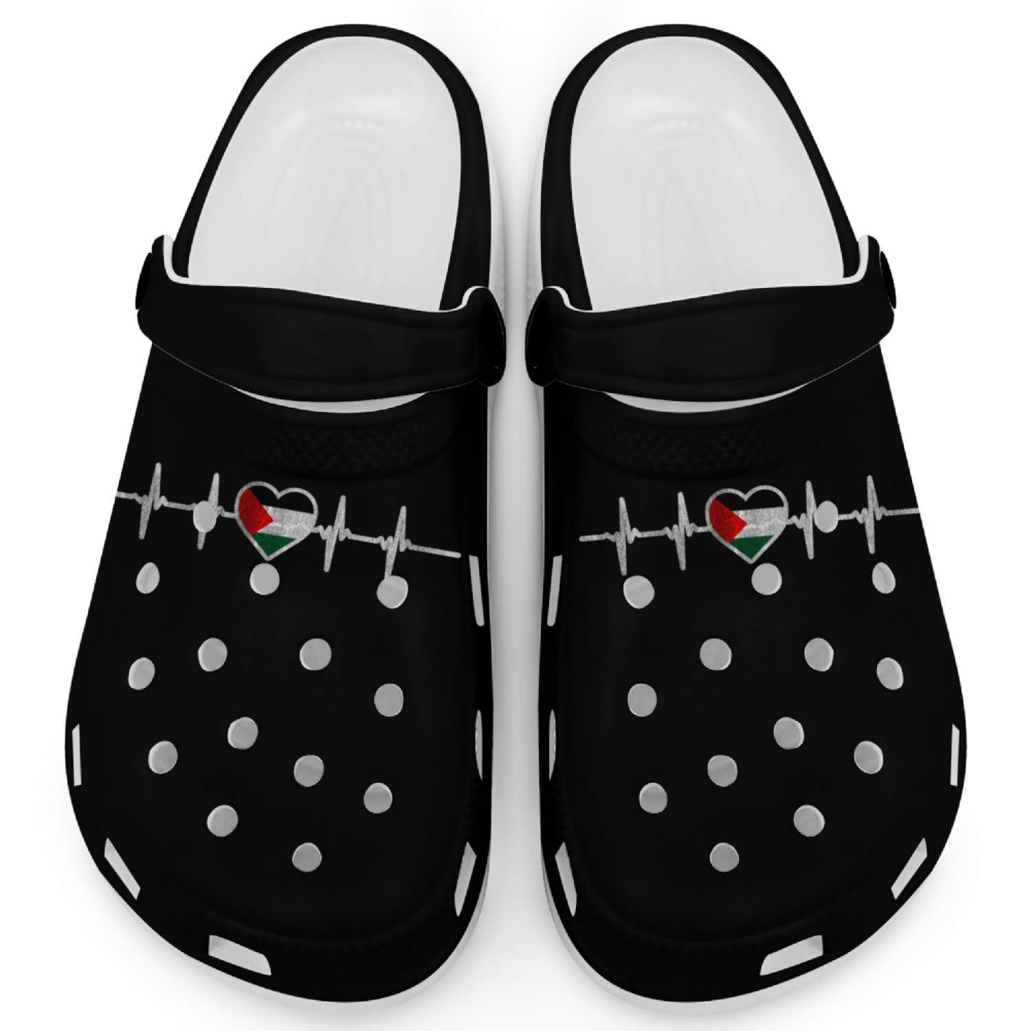 Palestine Heartbeat Clogs