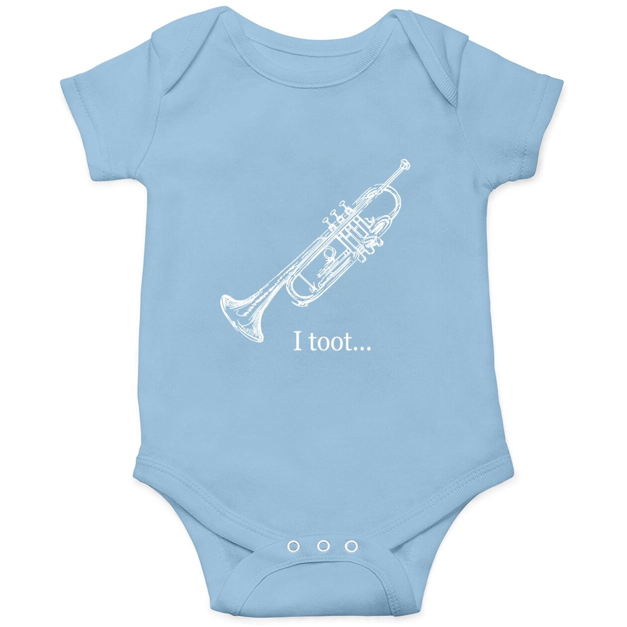 Trumpet Toot Musical Instrument Baby Bodysuit