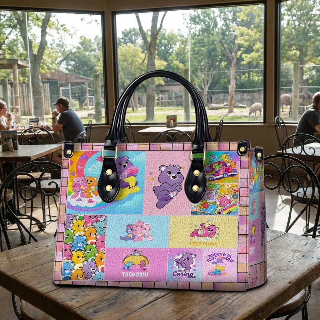 Cartoon Bears Leather Handbag Crossbody Shoulder Bag