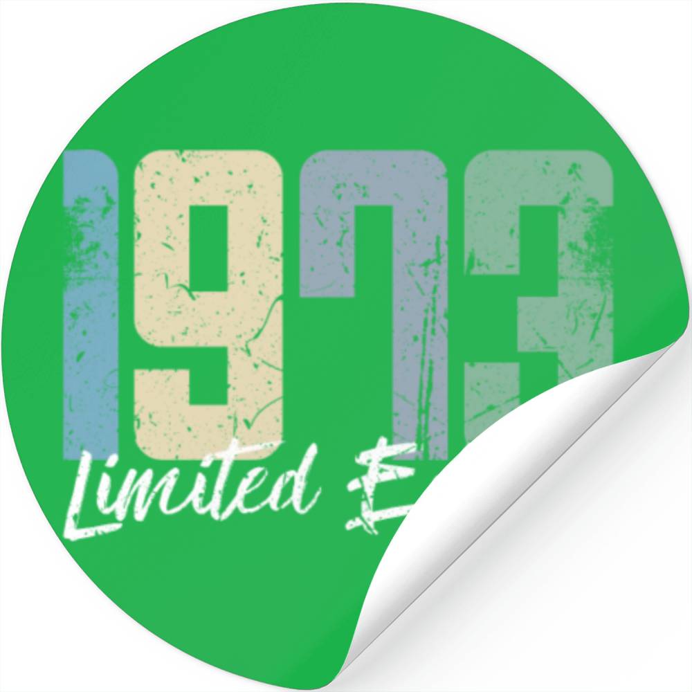 50 Years Vintage 1973 Retro 50th Birthday Stickers
