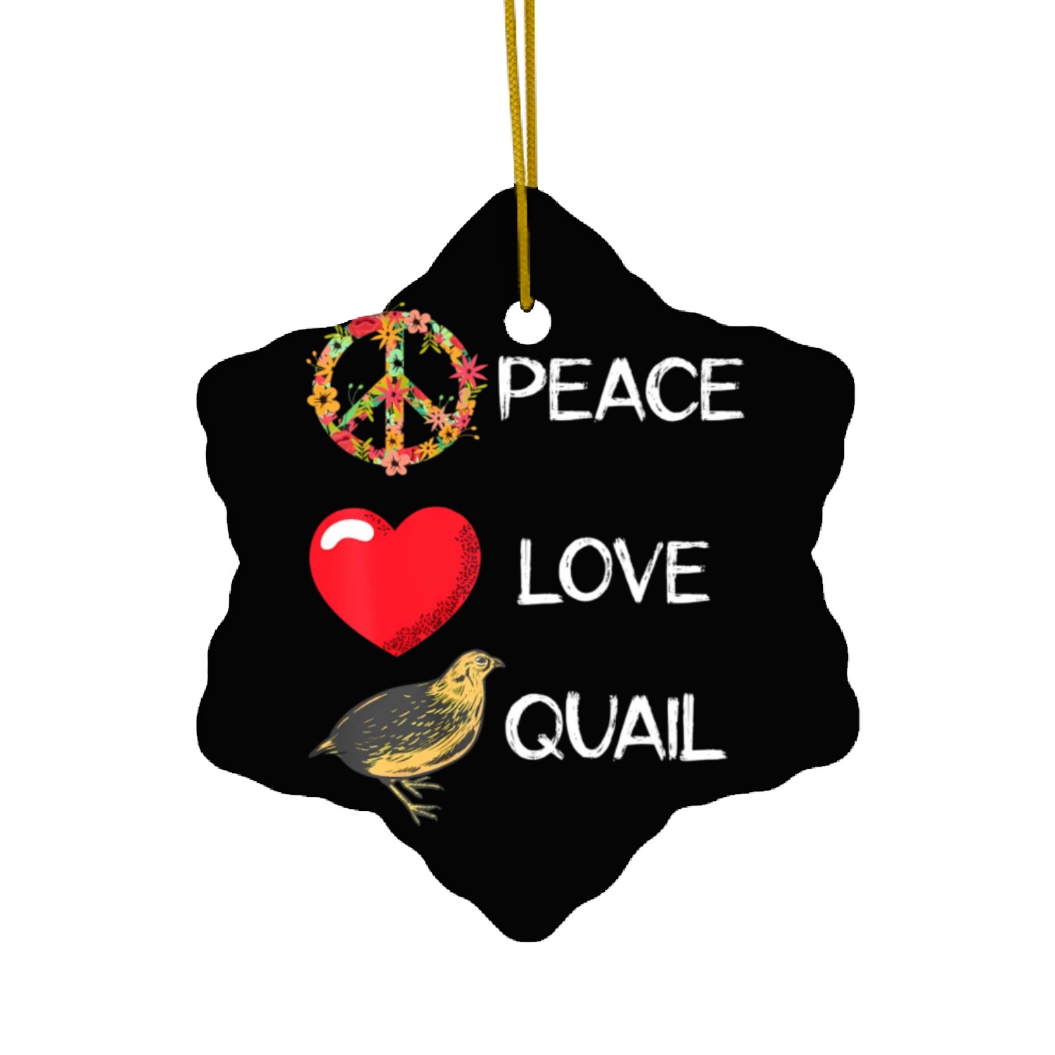 Quail Birds Lover Love Peace Quail Japanese Quail Ceramic Ornaments