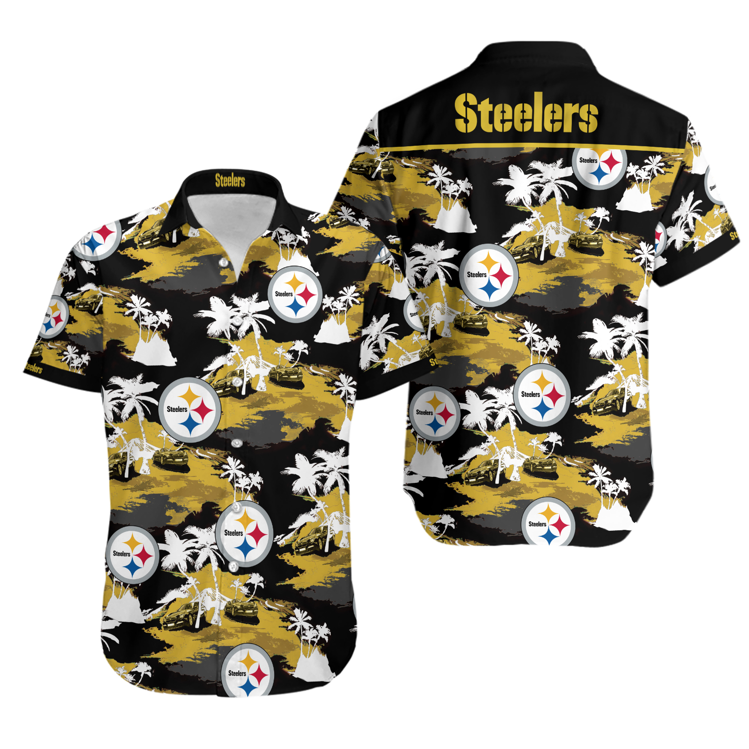 Pittsburgh S.t.e.e.l.e.r Tropical Camo Hawaiian Shirt, Gift for Fan