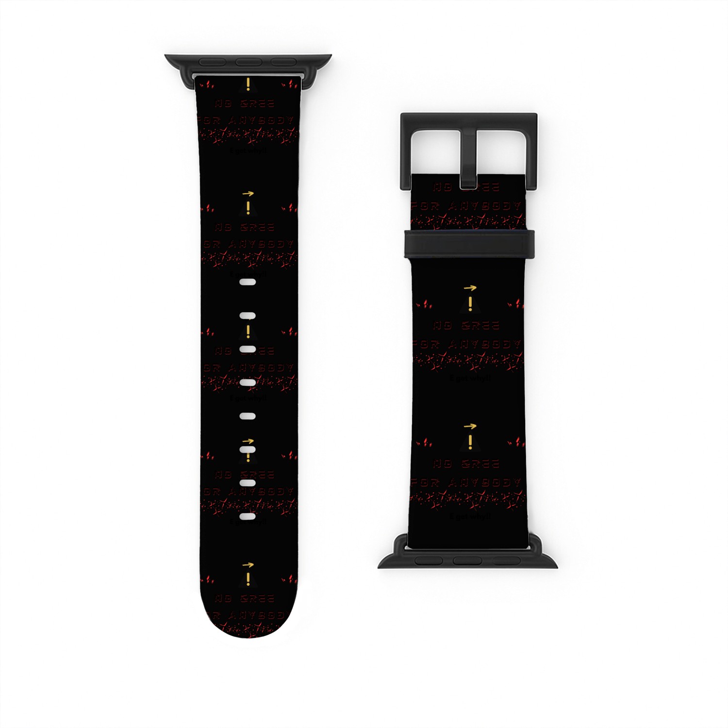 No Gree for Anybody - Naija Slang Streetwear Merch Watch Bands For Apple Watch
