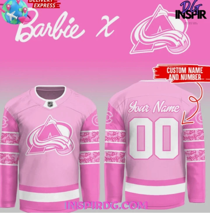 Personalized Colorado Avalanche Barbie Night 2025 Hockey Jersey