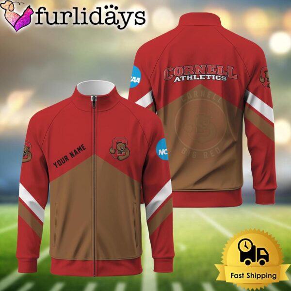 NCAA Cornell Big Red Logo Custom Standing Neck Zipper Jacket