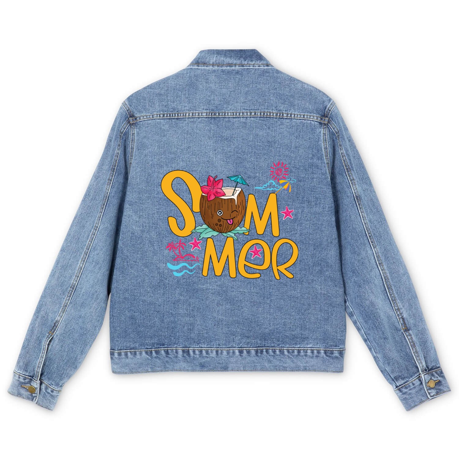 Summer outfit for women/men, Gift for summer lover Men's Denim Jackets
