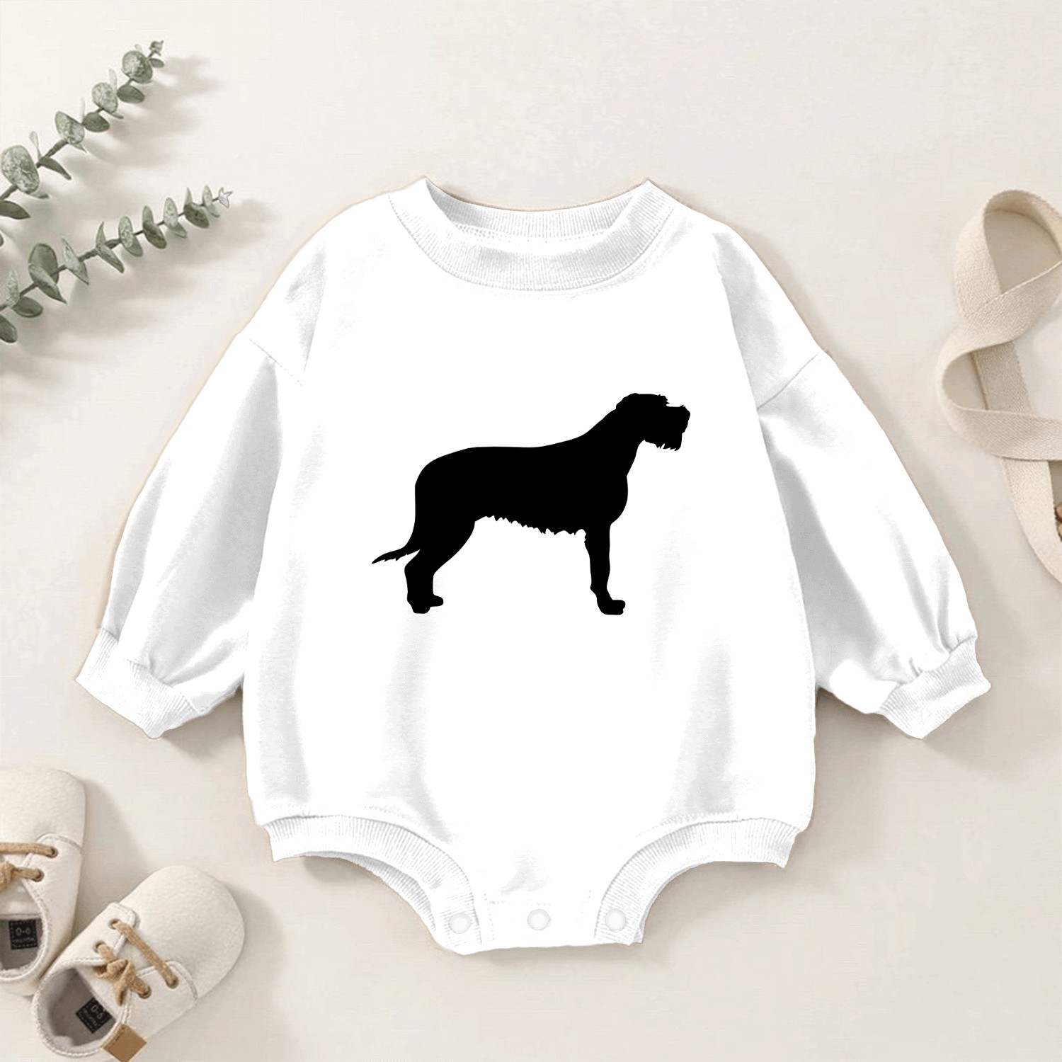 Irish Wolfhound Baby Romper Sweatshirts