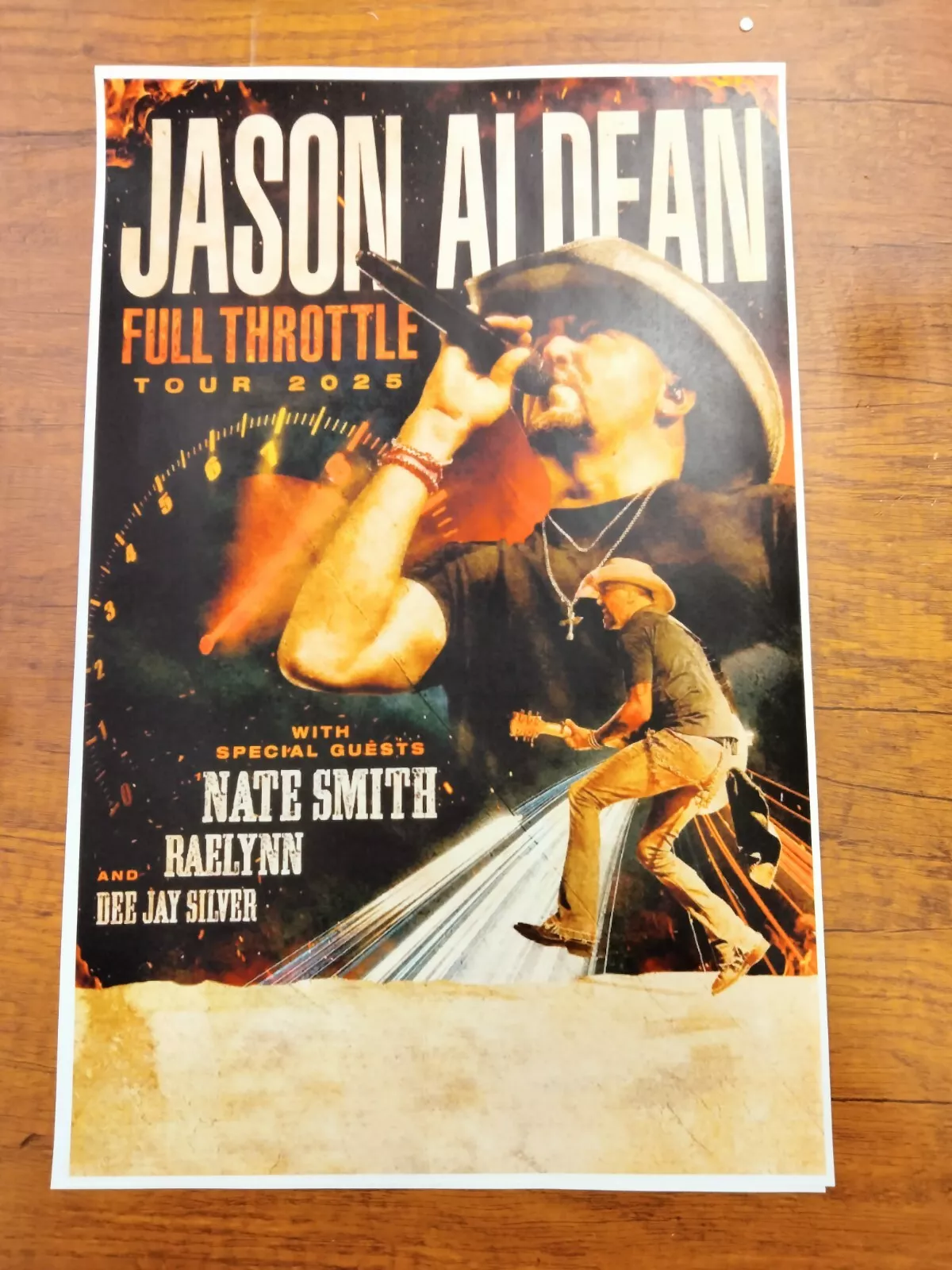 Jason Aldean 11x17 2025 Tour Concert Poster Country