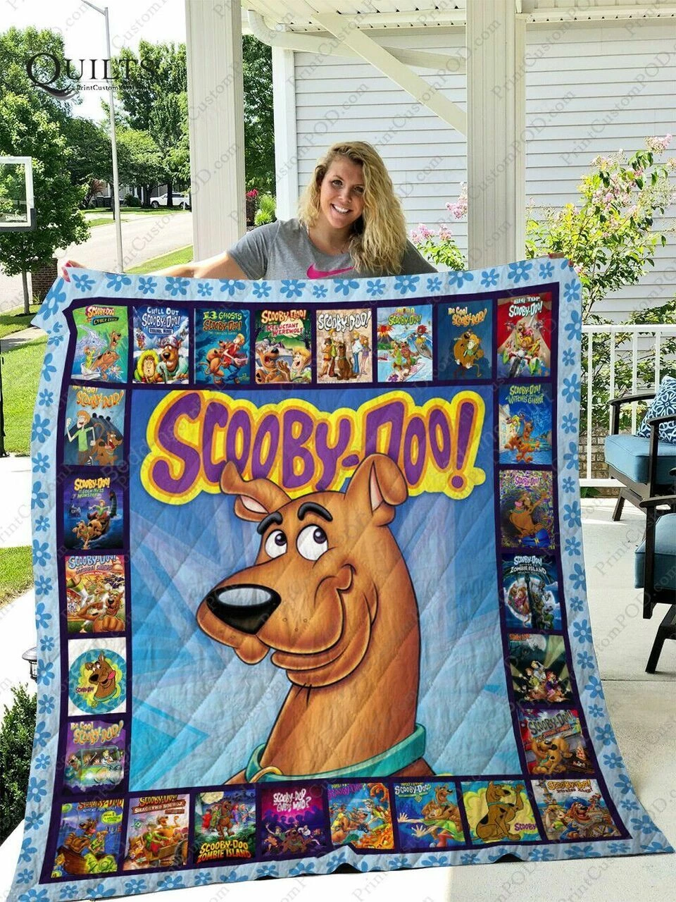 Scooby-Doo Portrait Quilt Blanket for Cartoon Fans