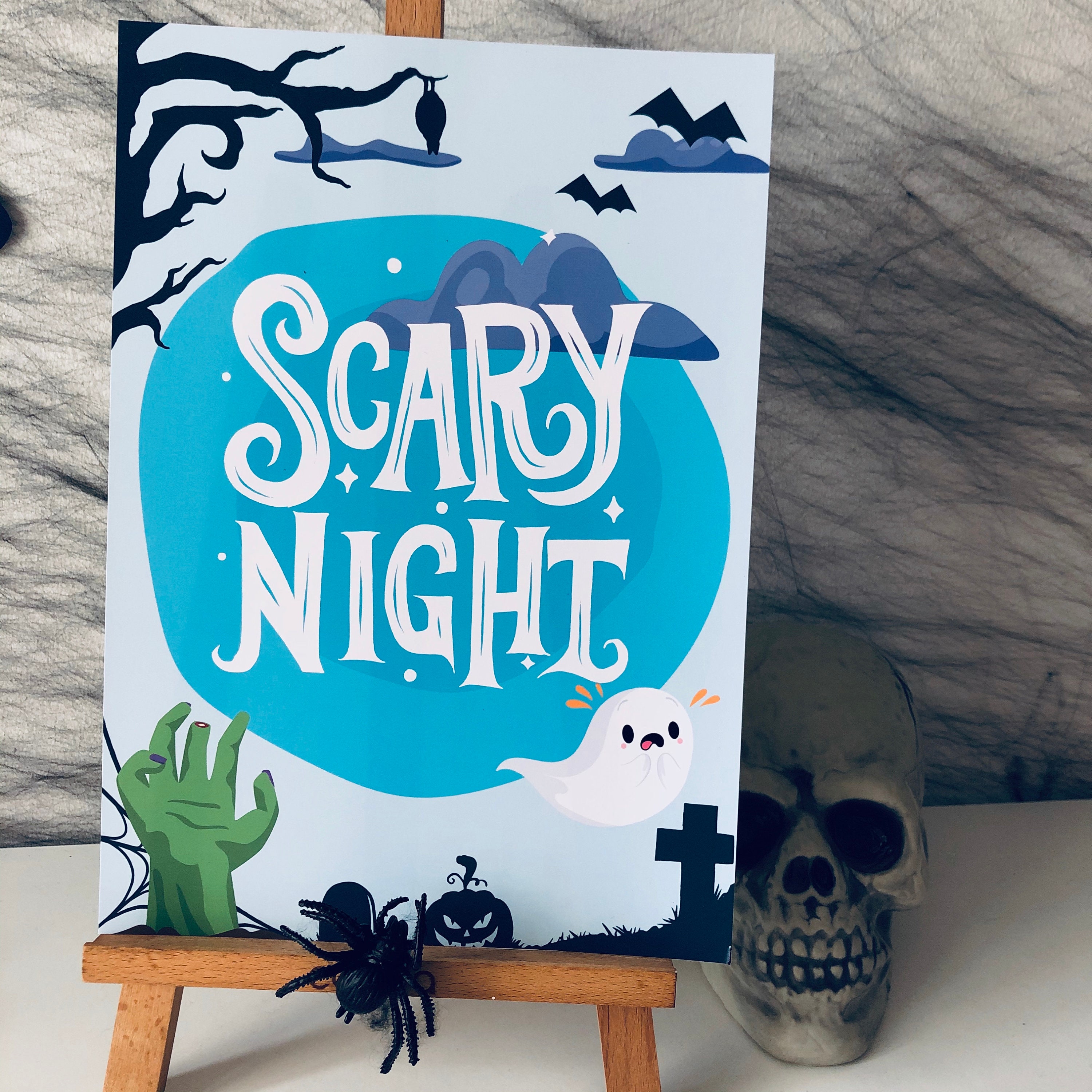 Halloween Signs/ Halloween Scary Night Happy Halloween Posters Printable