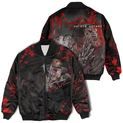 Freddy Krueger A Nightmare On Elm Street Horror Killer Bomber Jacket