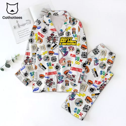 Scott Pilgrim Plumtree White Design Pajamas Set