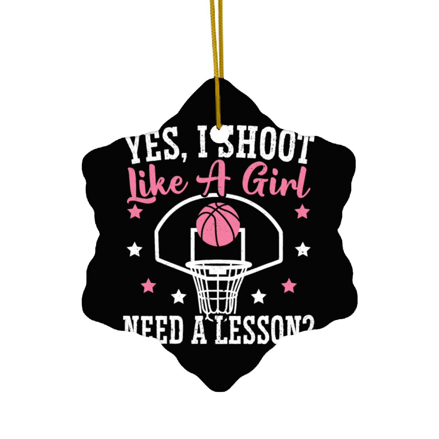 Basketball Girl Hoop Junkie Sport Lover Basketball Ceramic Ornaments