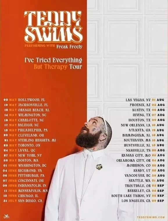 Teddy Swims 2025 Tour US Poster