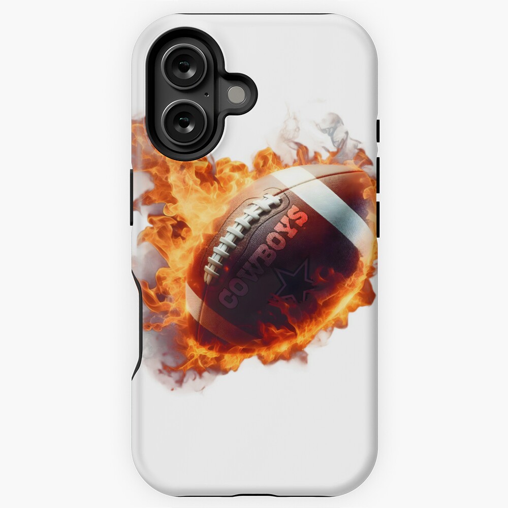Dallas Cowboys Flaming Football iPhone Case