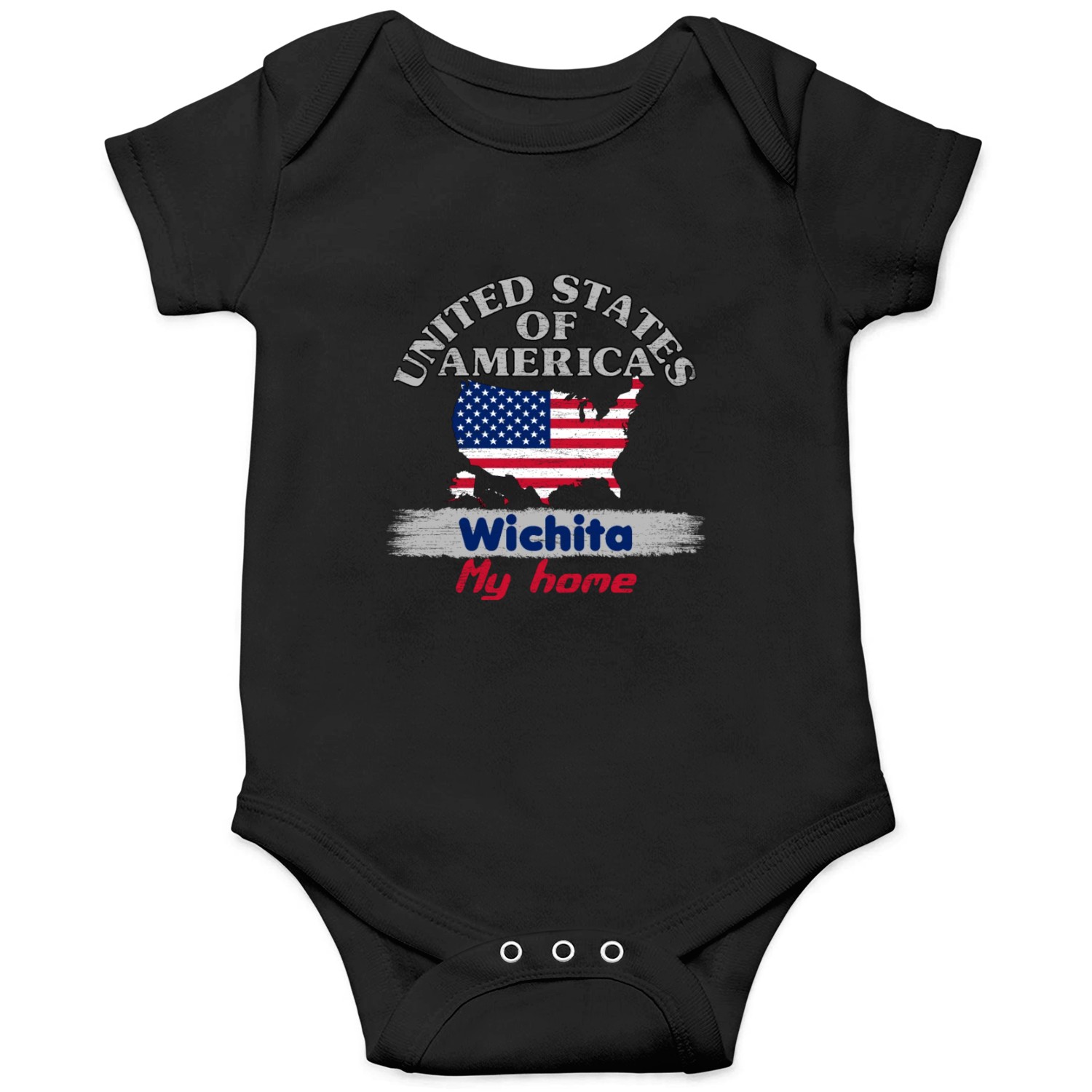 United States of America - Wichita my home - USA Onesies