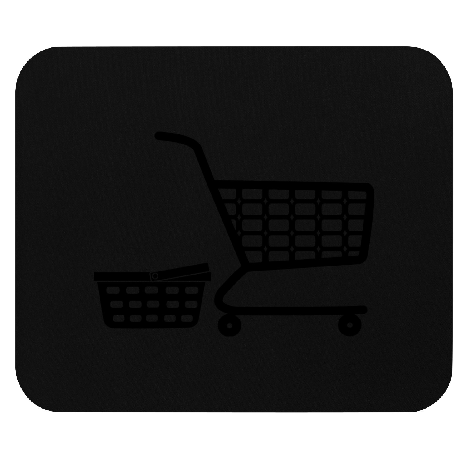 Shopping cart and basket logo for shop or supermar Mouse Pads