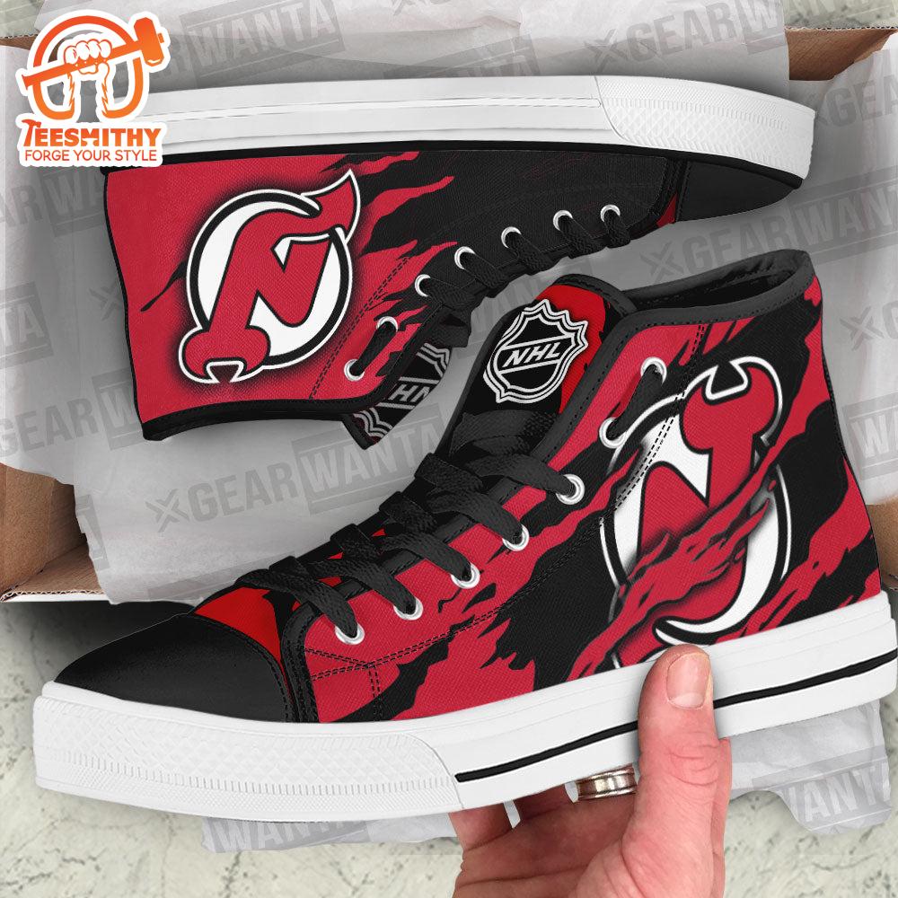 New Jersey Devils High Top Shoes For Fans