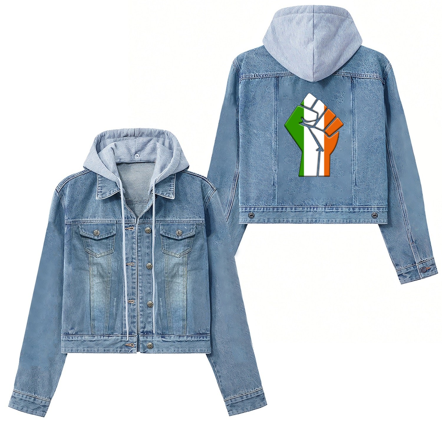 Ireland Flag Irish Country Pride Native Ancestry Women's Denim Jackets