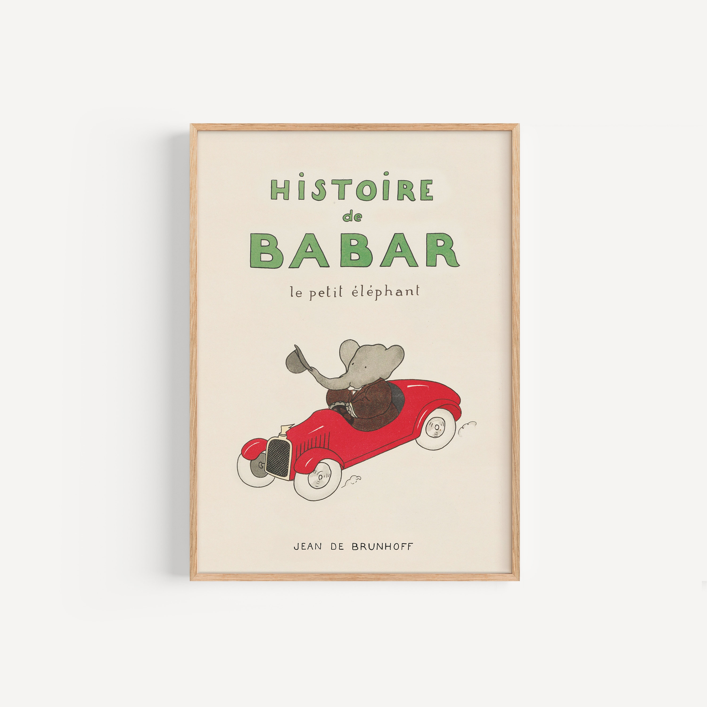 Babar the elephant wall art, bedroom decoration