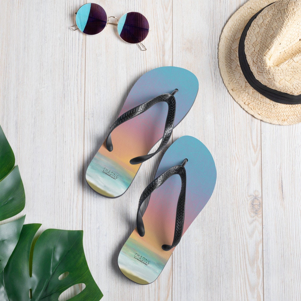 Unisex Beach Sunset Flip-Flops