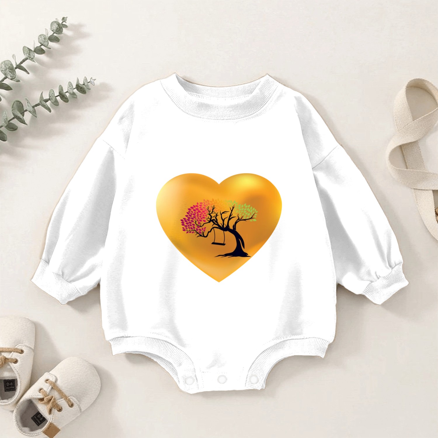 heart nature Baby Romper Sweatshirts