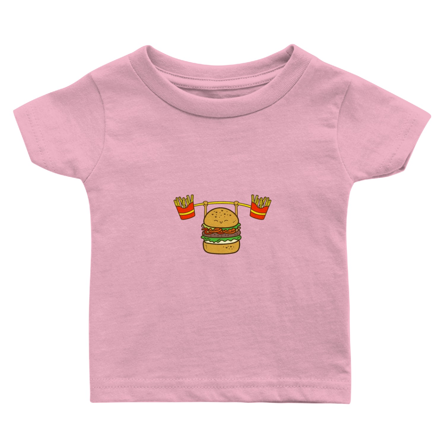 Burger Lifting Fries Baby T Shirts