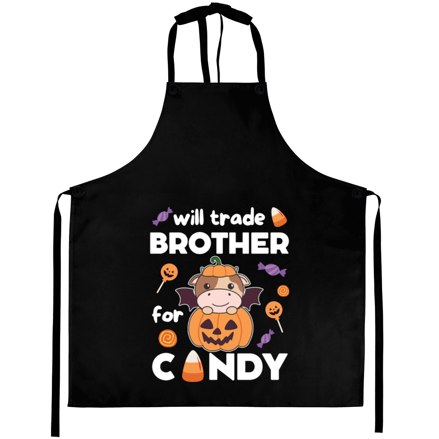 Cow Halloween Trade Brother For Candy Aprons