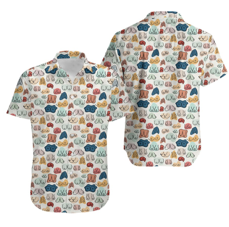 Boobs Funny Hawaiian Shirt For Women Men Boobs On A Shirt
